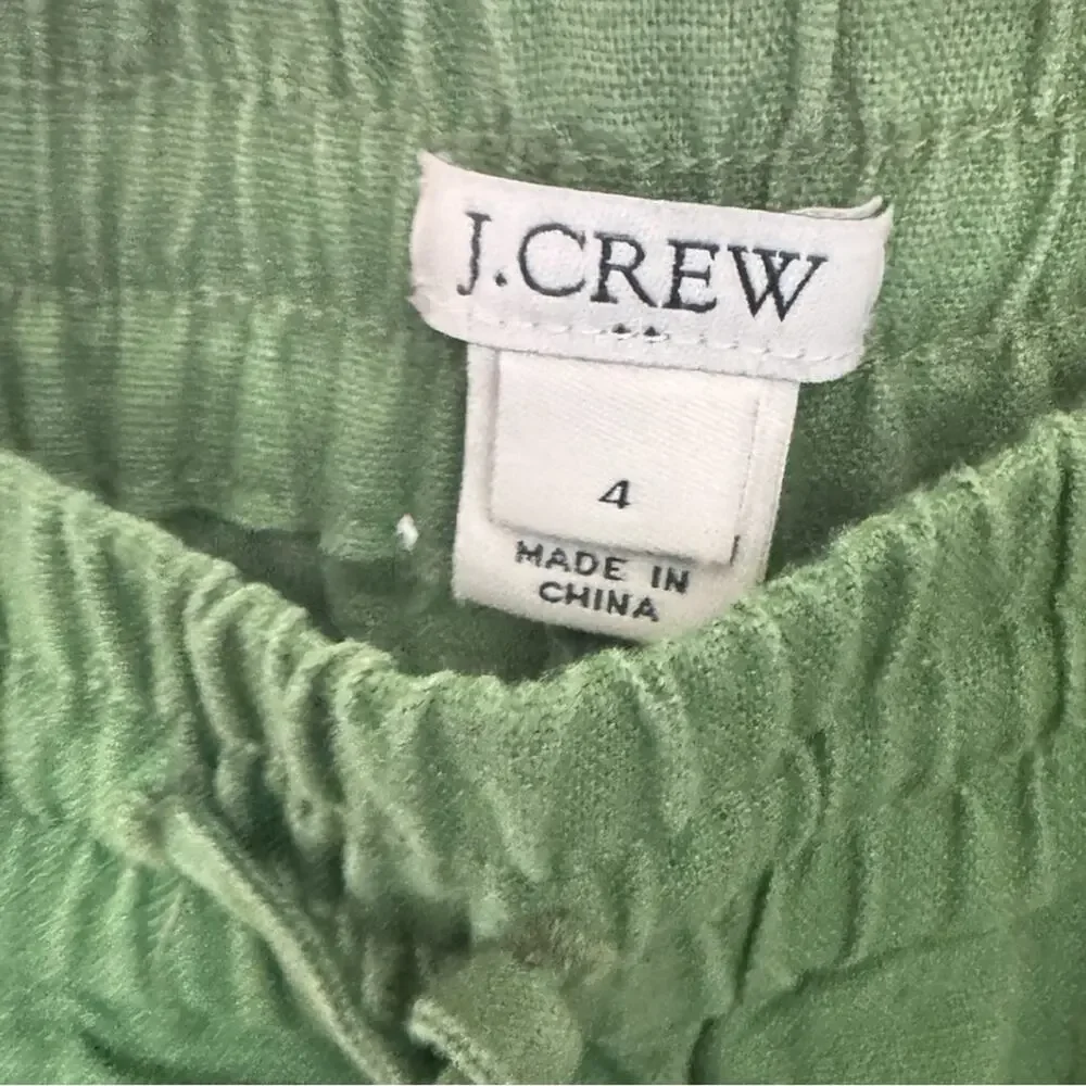J. Crew Women's Draw String Cropped Pants Sz 4